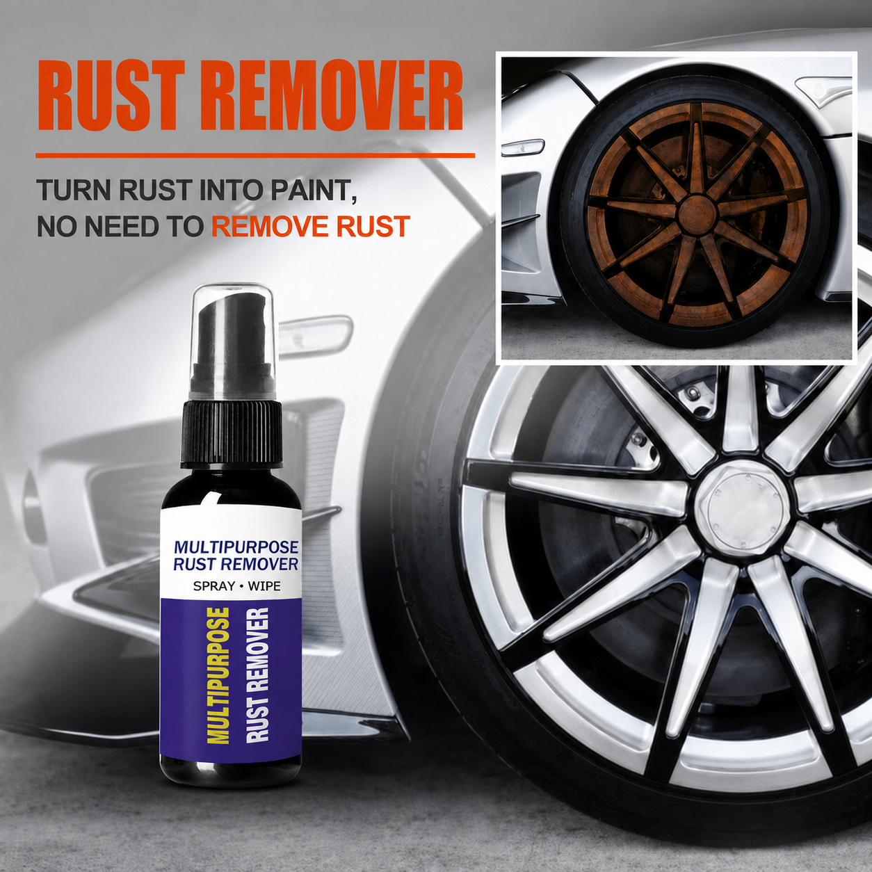 🔥Last Day-Buy 1 Get 1 Free🔥Multi-Purpose Heavy-Duty Rust Remover Spray