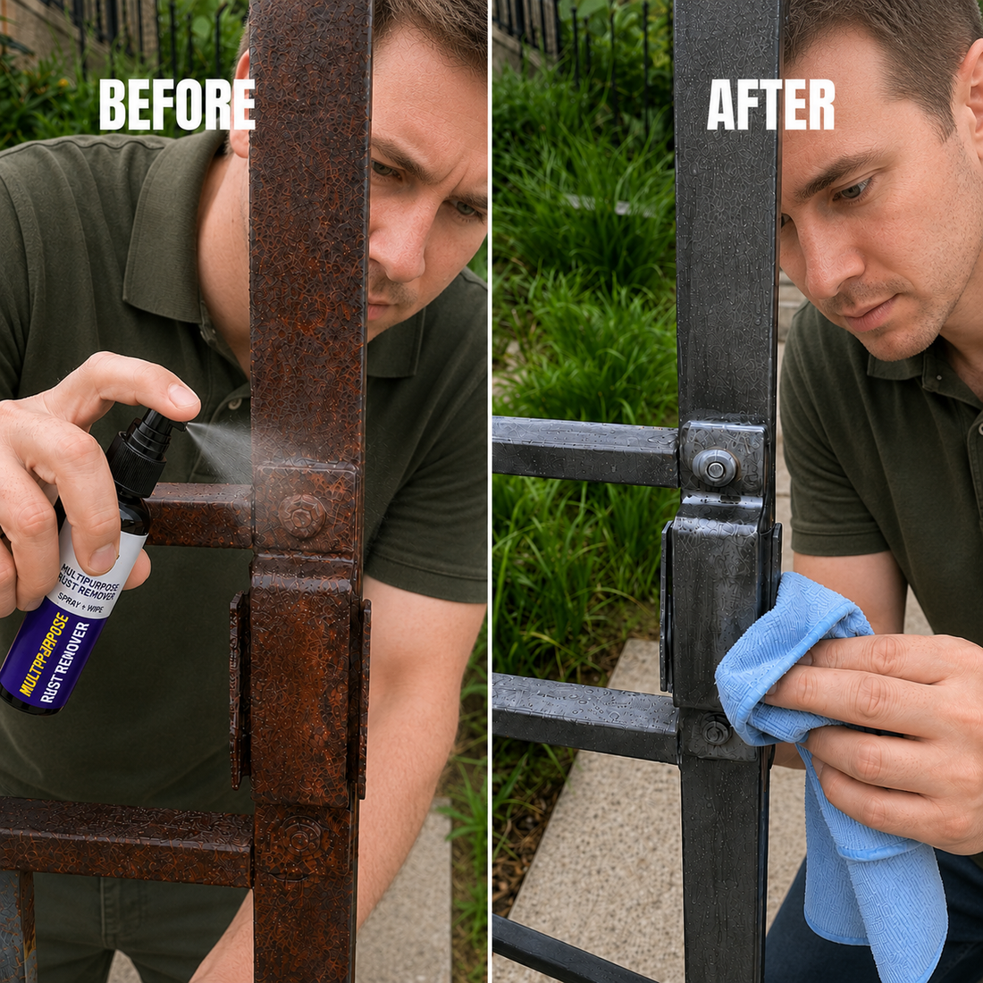 My gate hinge looks clean again